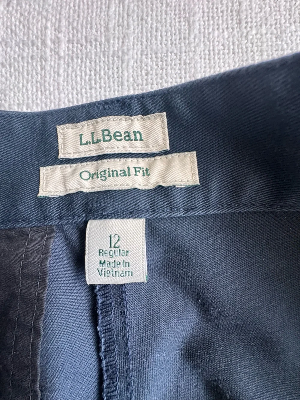 LL Bean  Original Fit Women’s Blue Shorts 100% Cotton Outdoors Hiking SZ 12